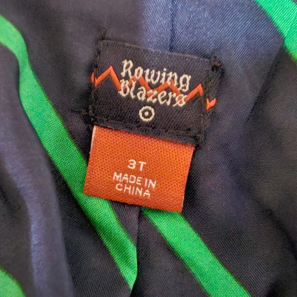 Navy Blue Kids Blazer with White‎ Trim